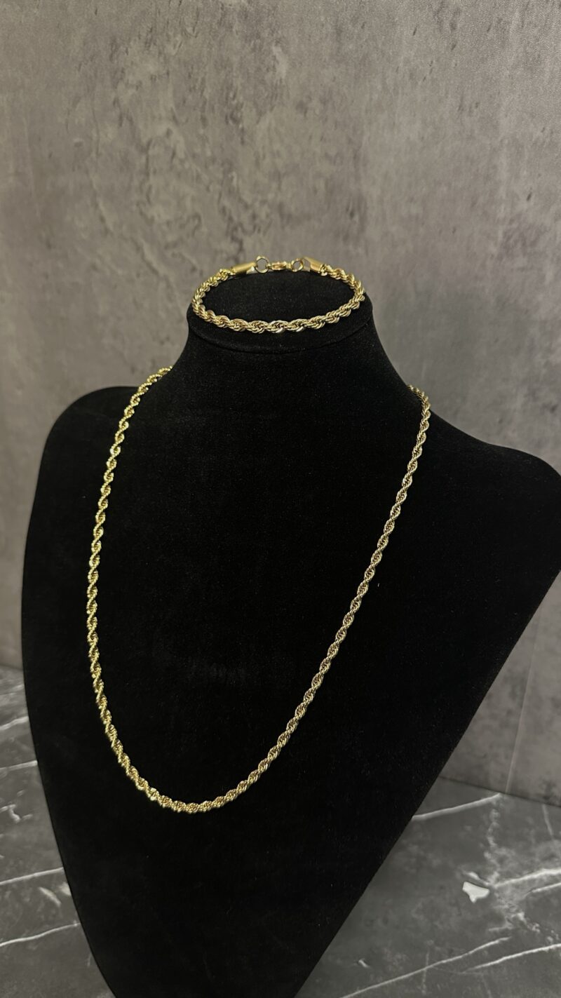 PACK PULSERA 20cm + CADENA 54 CM ORO