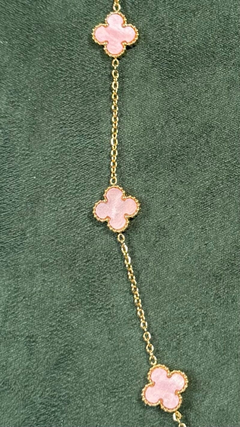 COLLAR CINCO TRÉBOL ROSA - Imagen 2