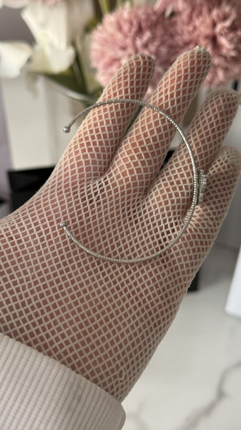 PULSERA CHARL TRÉBOL PLATA/ BLANCA - Imagen 4