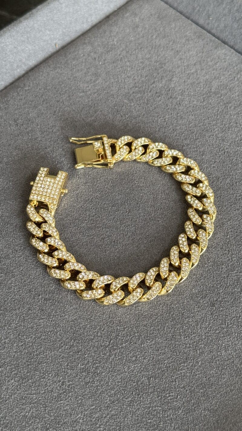 PULSERA DIAMANTE ORO 20CM