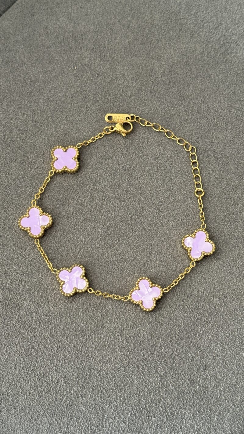 PULSERA TRÉBOL LILA