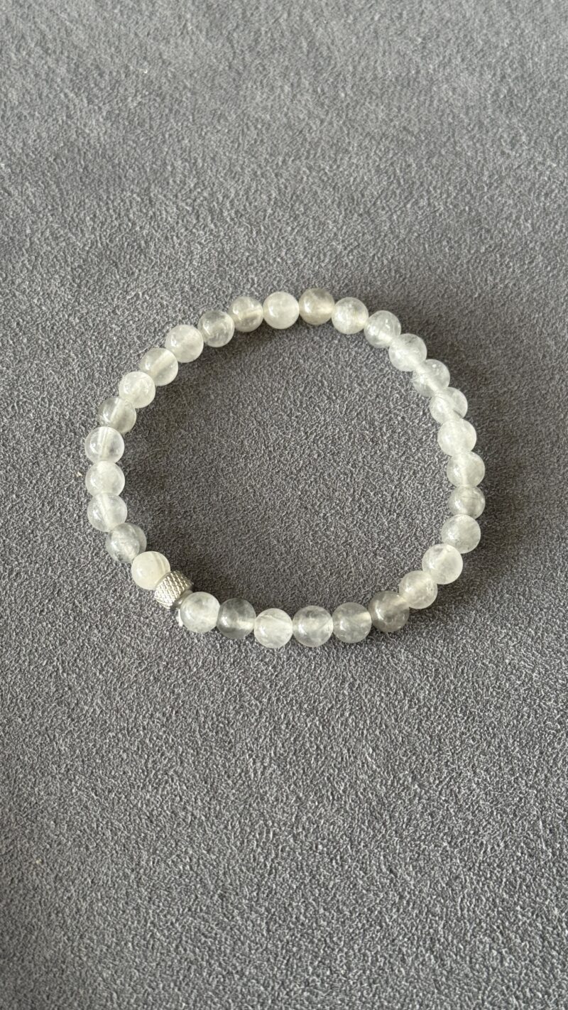 PULSERA GRIS TRANSPARENTE