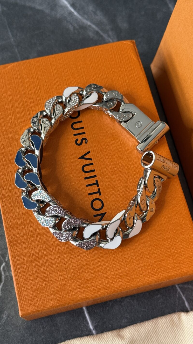 PULSERA LV PLATA / AZUL MARINO - Imagen 2