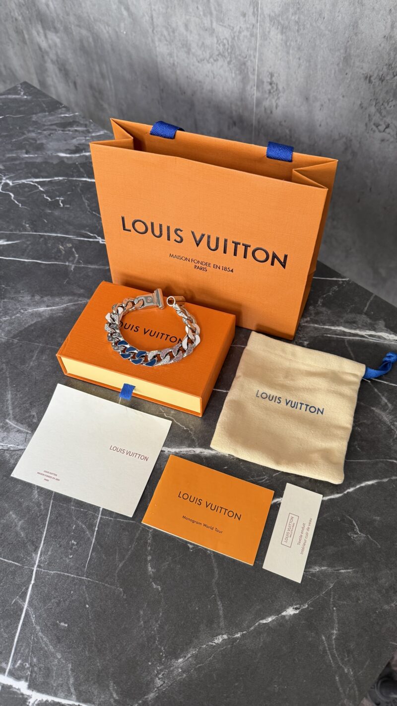 PULSERA LV PLATA / AZUL MARINO - Imagen 3