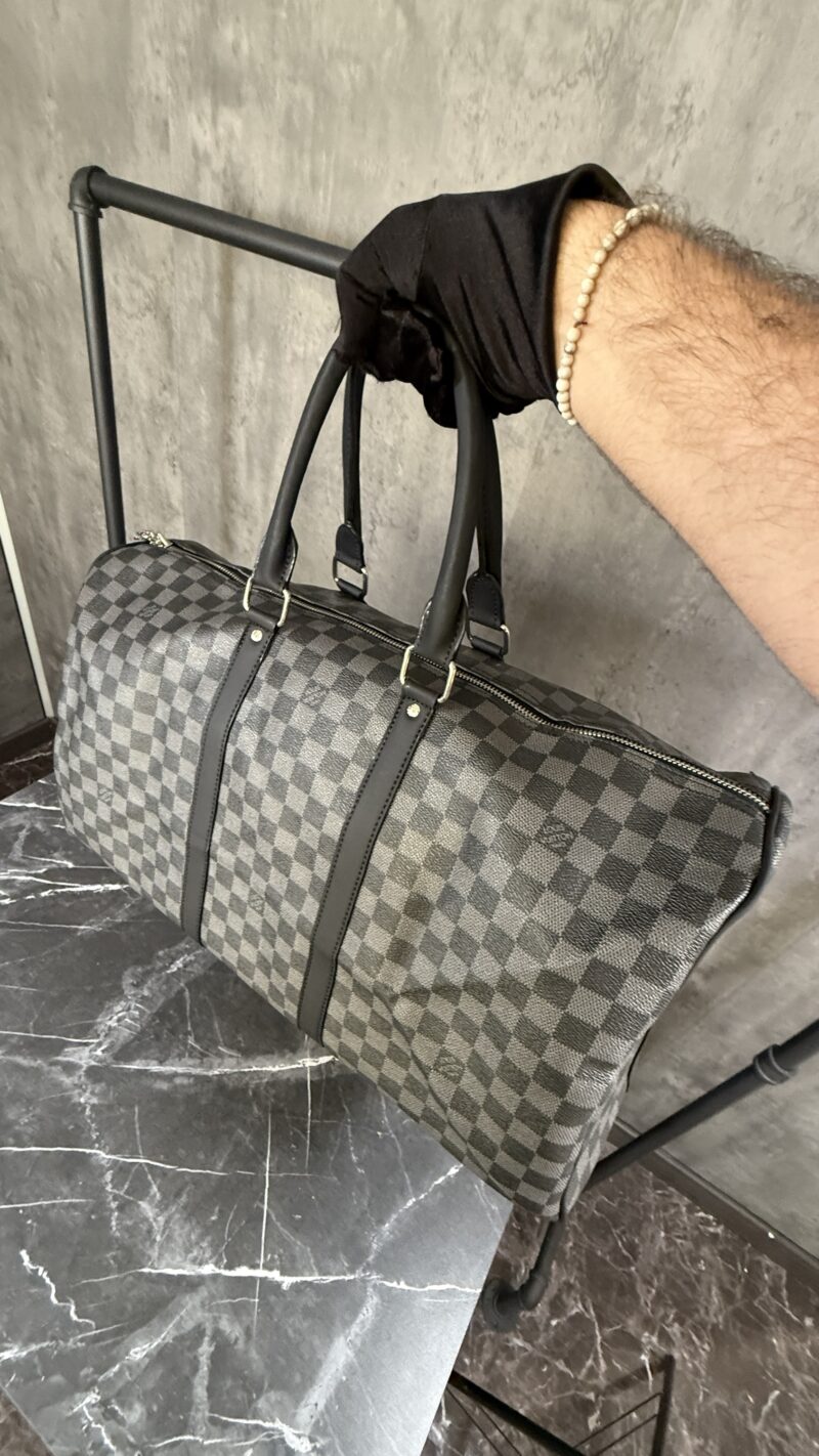 LV NEGRA CUADROS MALETA - Imagen 3