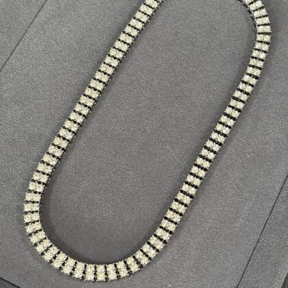 CADENA DIAMANTES PLATA