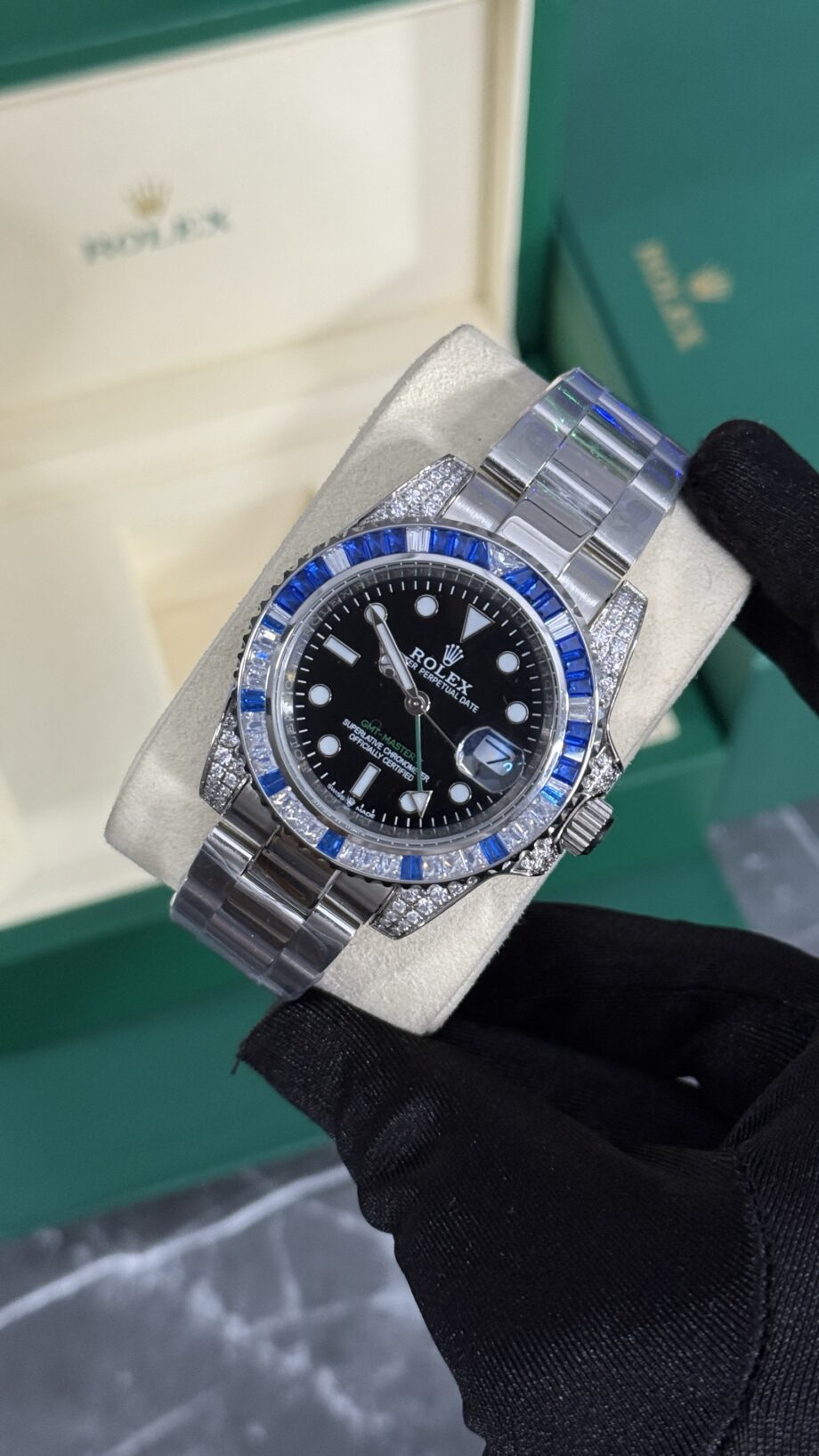 RLX GMT PLATA DIAMANTES